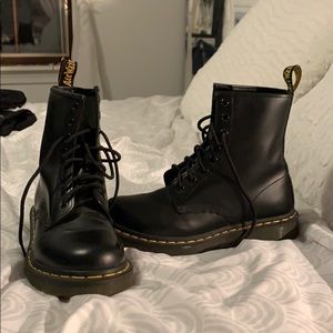 Matte Black Dr. Marten Boots